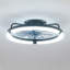 Ventilateur de plafond à profil bas avec télécommande, métal noir élégant, lumière DEL de 20 pouces, moteur à courant continu à 6 vitesses pour le salon, la chambre à coucher et la cuisine