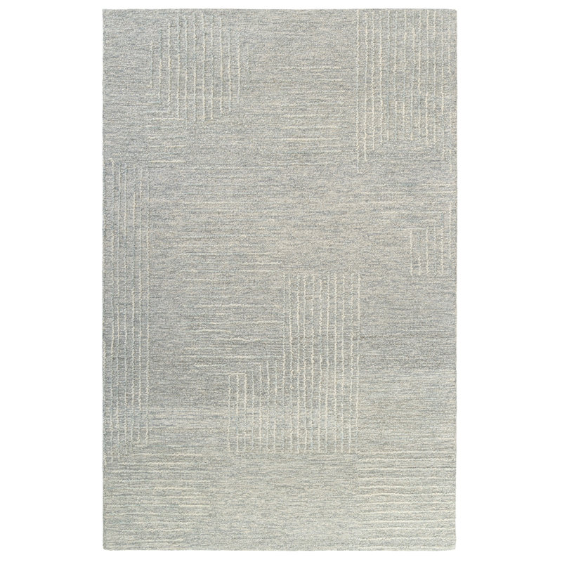 Tapis d'intérieur décontracté en laine naturelle fait à la main, Rectangle 2 pi x 3 pi