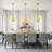 1-Light Novelty Paneled Pumpkin-Shaped Ribbed Glass Kitchen Pendant Light