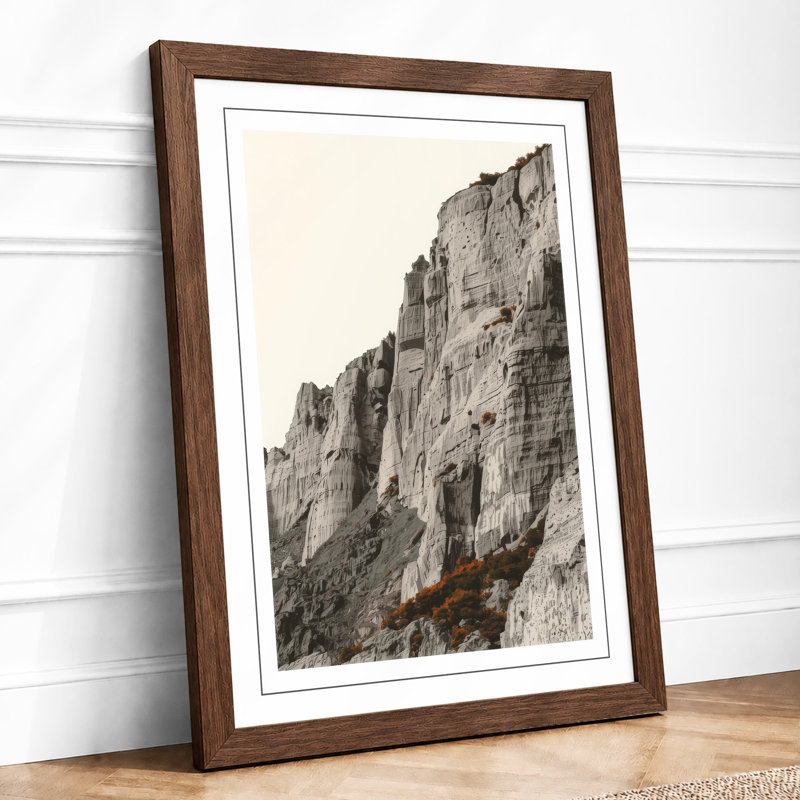 Stone Columns Minimalist - Print, Walnut, A1 - 84.1 x 59.4 cm