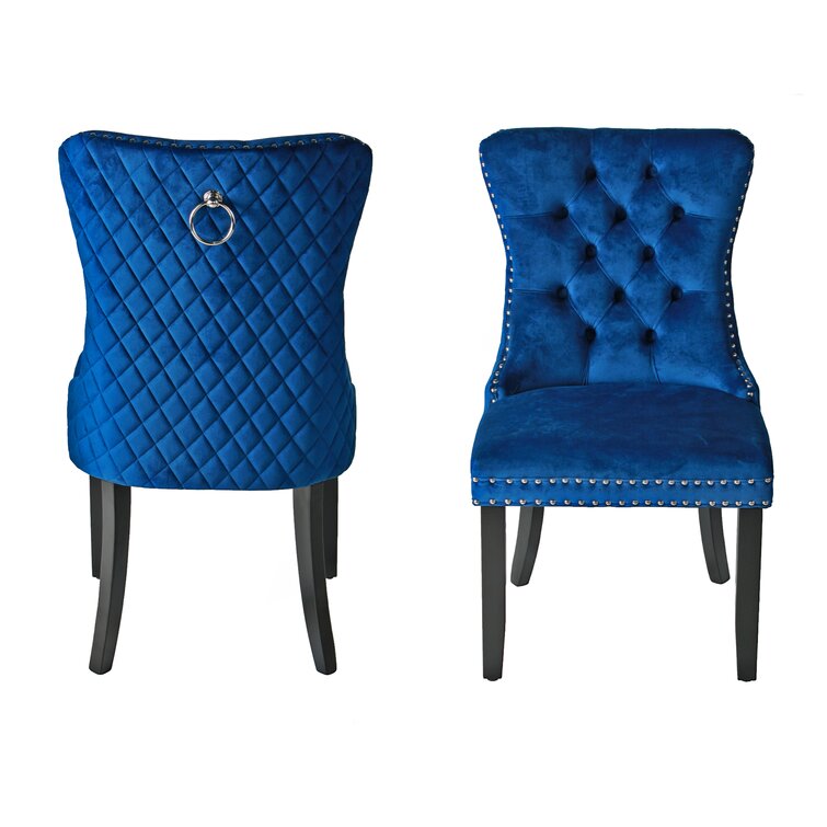 Quilted straight back armchair