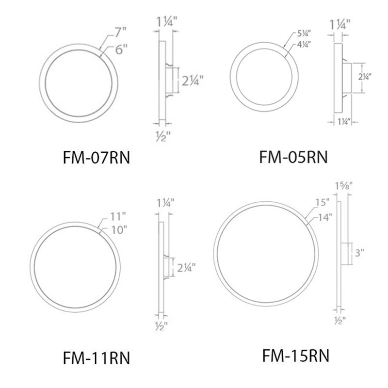 Plafonnier encastré simple à DEL 11 po, 3000k, Noir, H 0,6 po x l 11 po x P 11 po