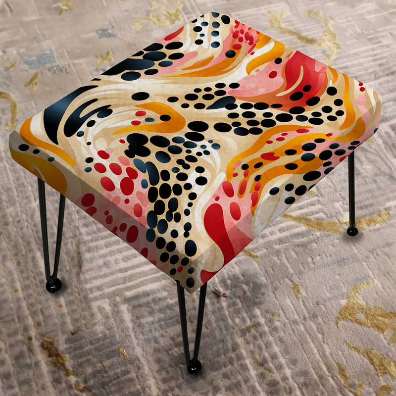 Multicolore Urban Elegance III - Repose-pieds rectangulaire géométrique