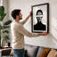 Masked Contemplation Minimalist - Print-453160038-453160036