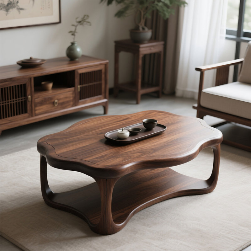 New Chinese-style solid wood coffee table