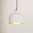 Bianca Ceramic Pendant (Gloss White and Gold)