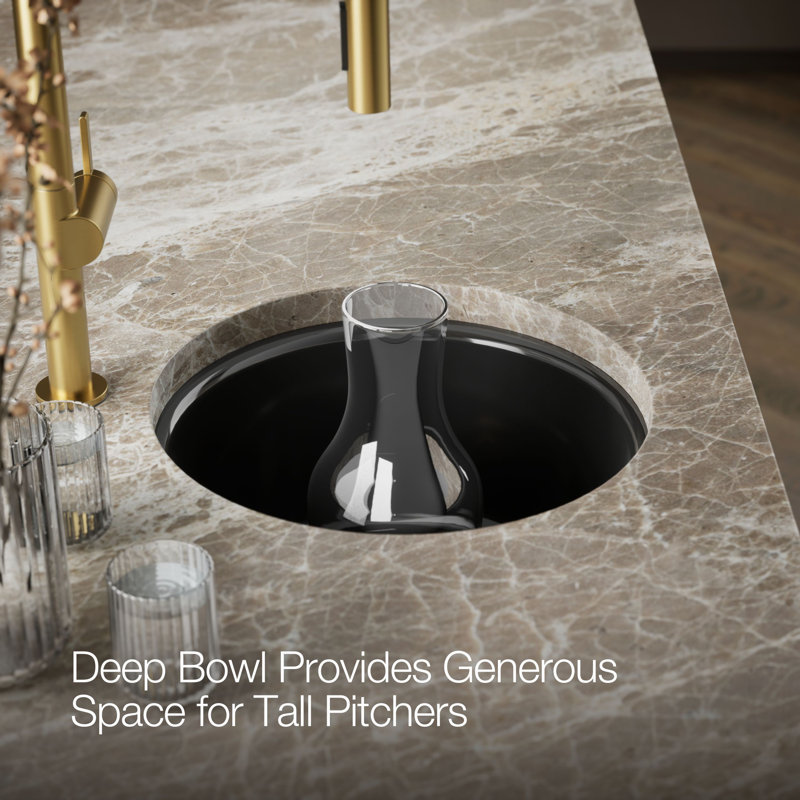 Porto Fino™ Top-Mount/Under-Mount Bar Sink, Black 