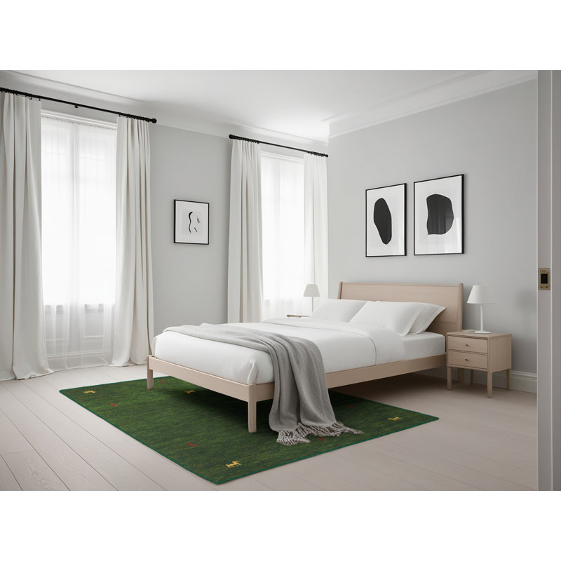 Tapis vert foncé Adamine, Rectangle 5 pi x 7 pi