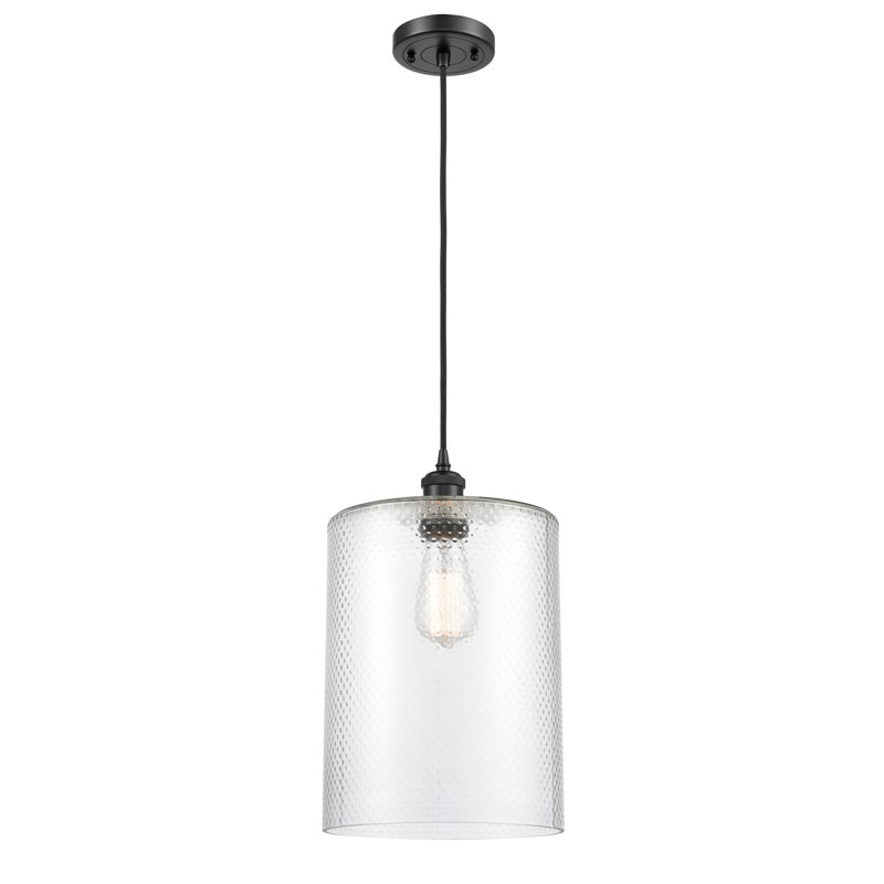 Leilani 1 - Light Single Pendant, Clear, No Bulb Included, Matte Black