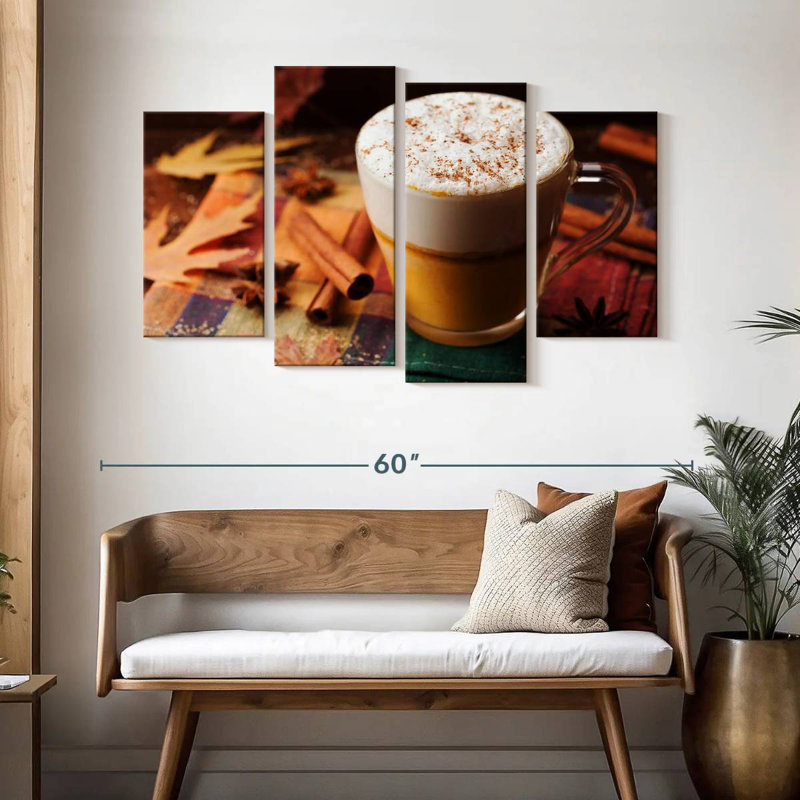 Yarlin Pumpkin Spiced Foamy Coffee, 32" H x 52" W