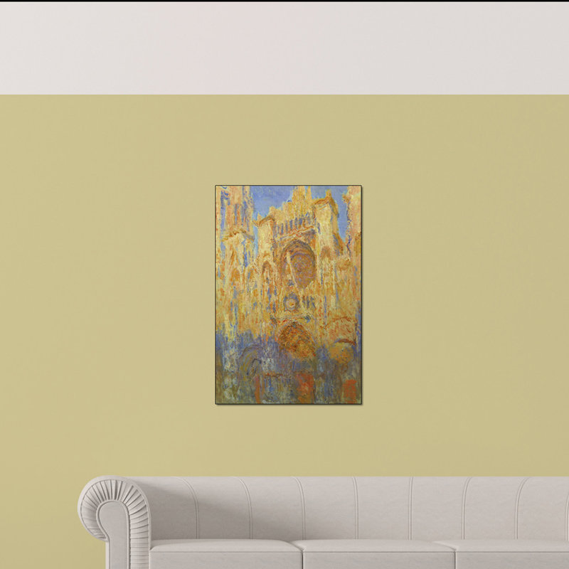 Claude Monet - Wrapped Canvas Painting, 90cm H x 60cm W x 1.8cm D, Yellow/Orange