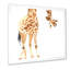 Portrait d'une girafe sur blanc - peinture sur toile-67442855-67442863
