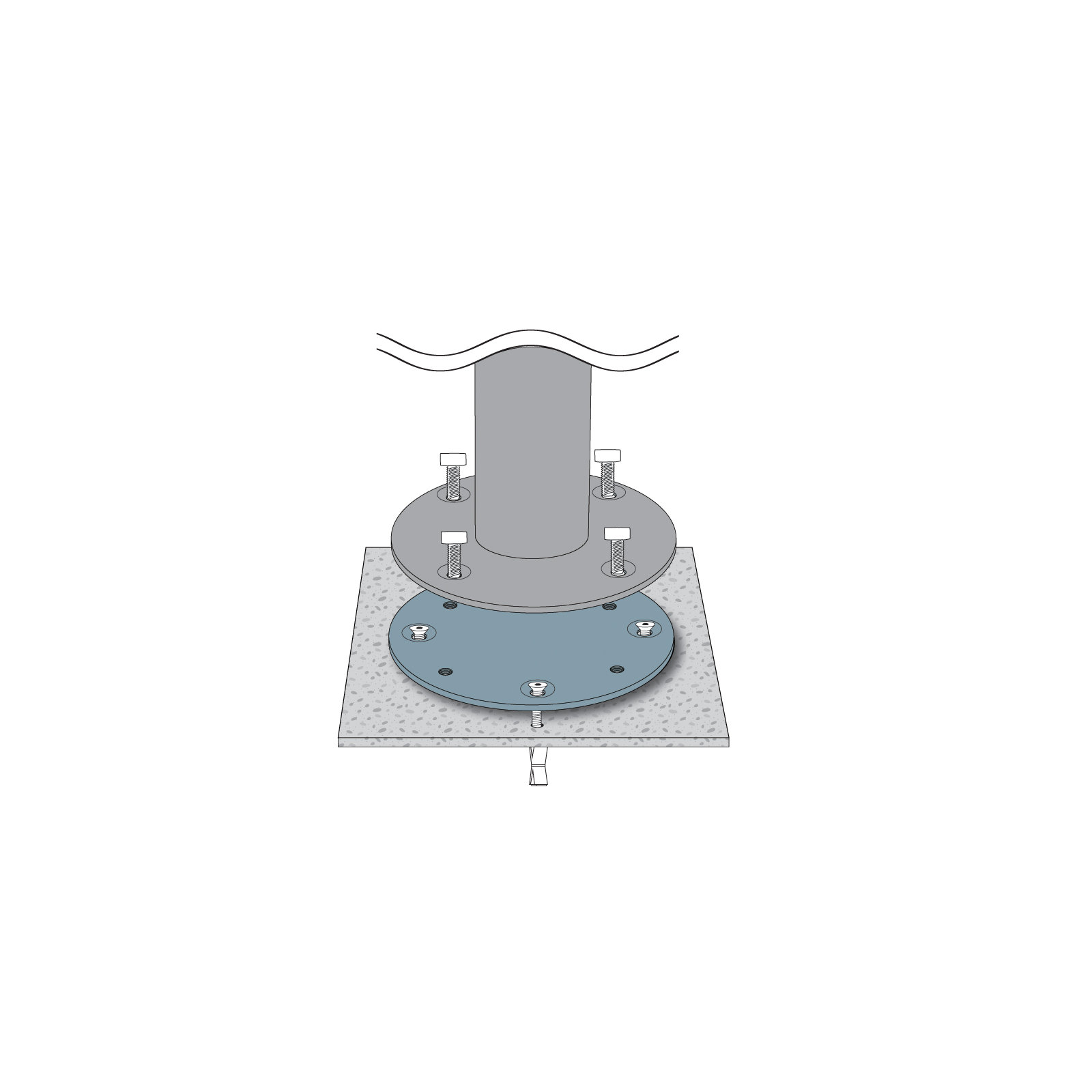Libra Concrete Mount Kit Pole