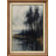 «Moody Forest Reflections in Deep Neutrals», reproduction d'art encadrée sur papier-394878594-394878592