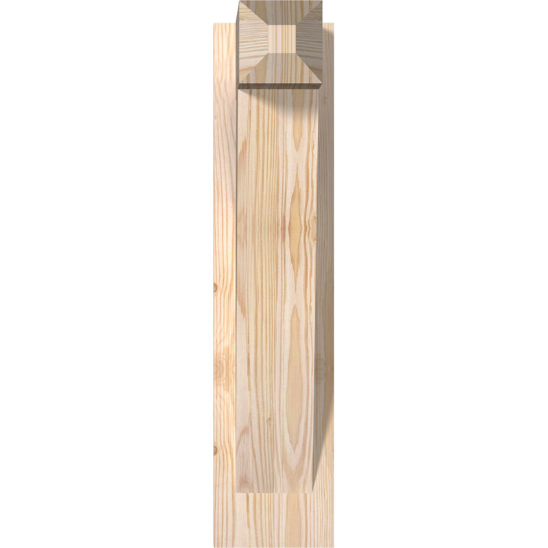 Artisan traditionnel en bois rustique, Sapin Douglas de 5 1/2 po (lisse), P 12 po x H 24 po