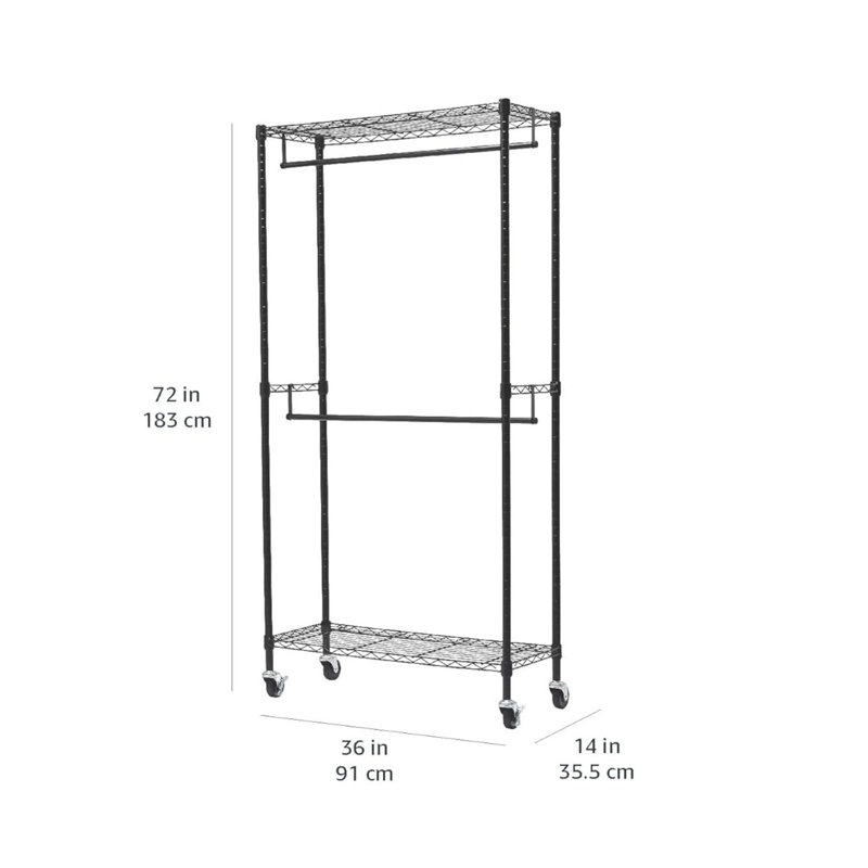 91cm Rolling Clothing Rack