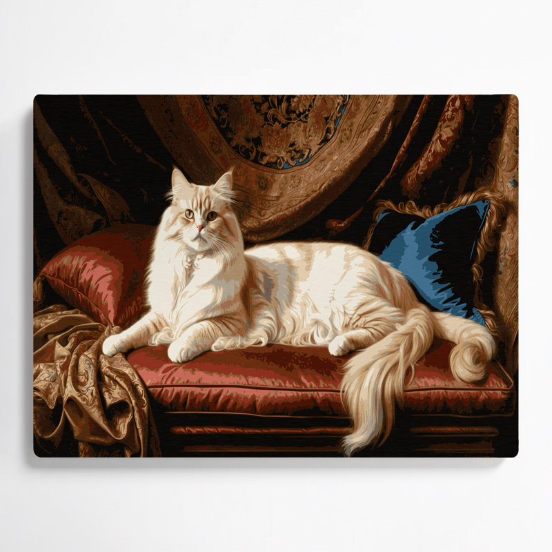 Chats, art perse brun en métal, H 132 po x l 168 po x P 0,05 po
