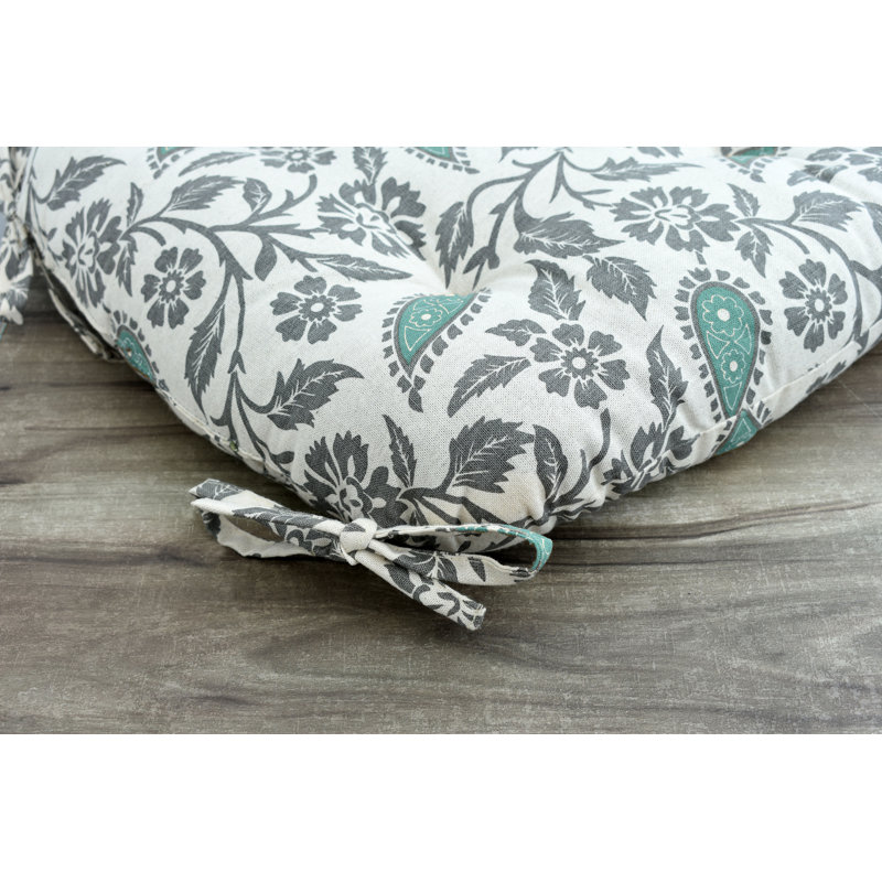 Coussin 2 pièces Eliathas Bungalow Rose, Turquoise