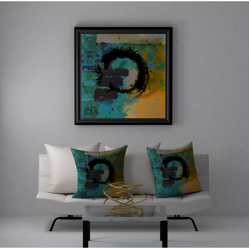 K.O. Abstract Reversible Throw Pillow, 18" x 18"