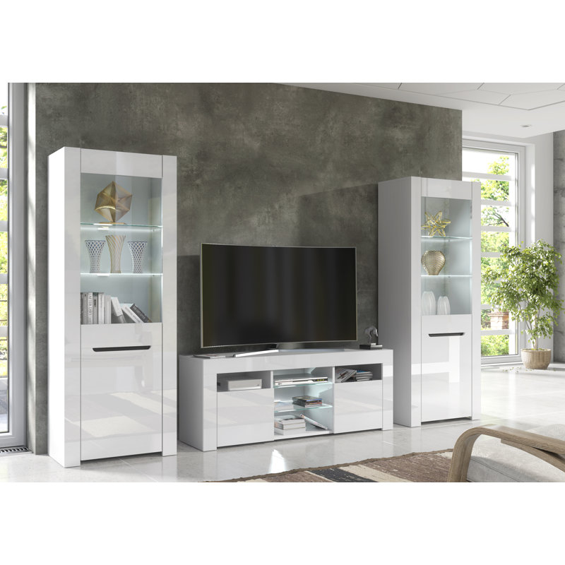 Milano Unfinished Entertainment Centre for TVs up to 55", Grey/Blue