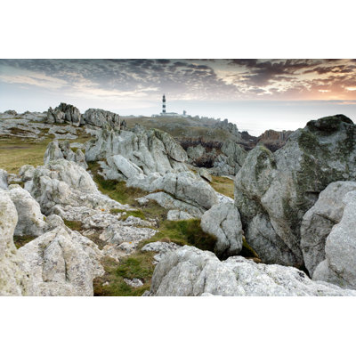 Rocky Coastline And Lighthouse by Smithore - Wrapped Canvas Print
