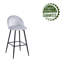 Upholstered Counter Stool with Metal Frame-2008919612