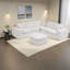 Spacieux canapé modulaires en forme de L, design moderne avec repose-pieds pour le salon