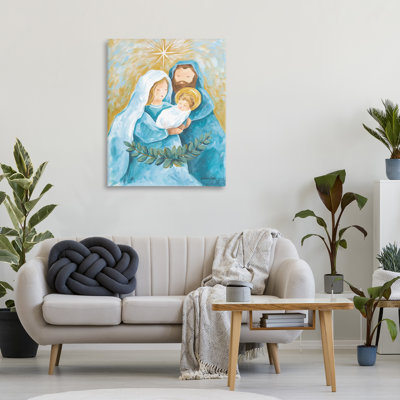 Holy Nativity Trio with Garland Canvas, design by Diane Kater