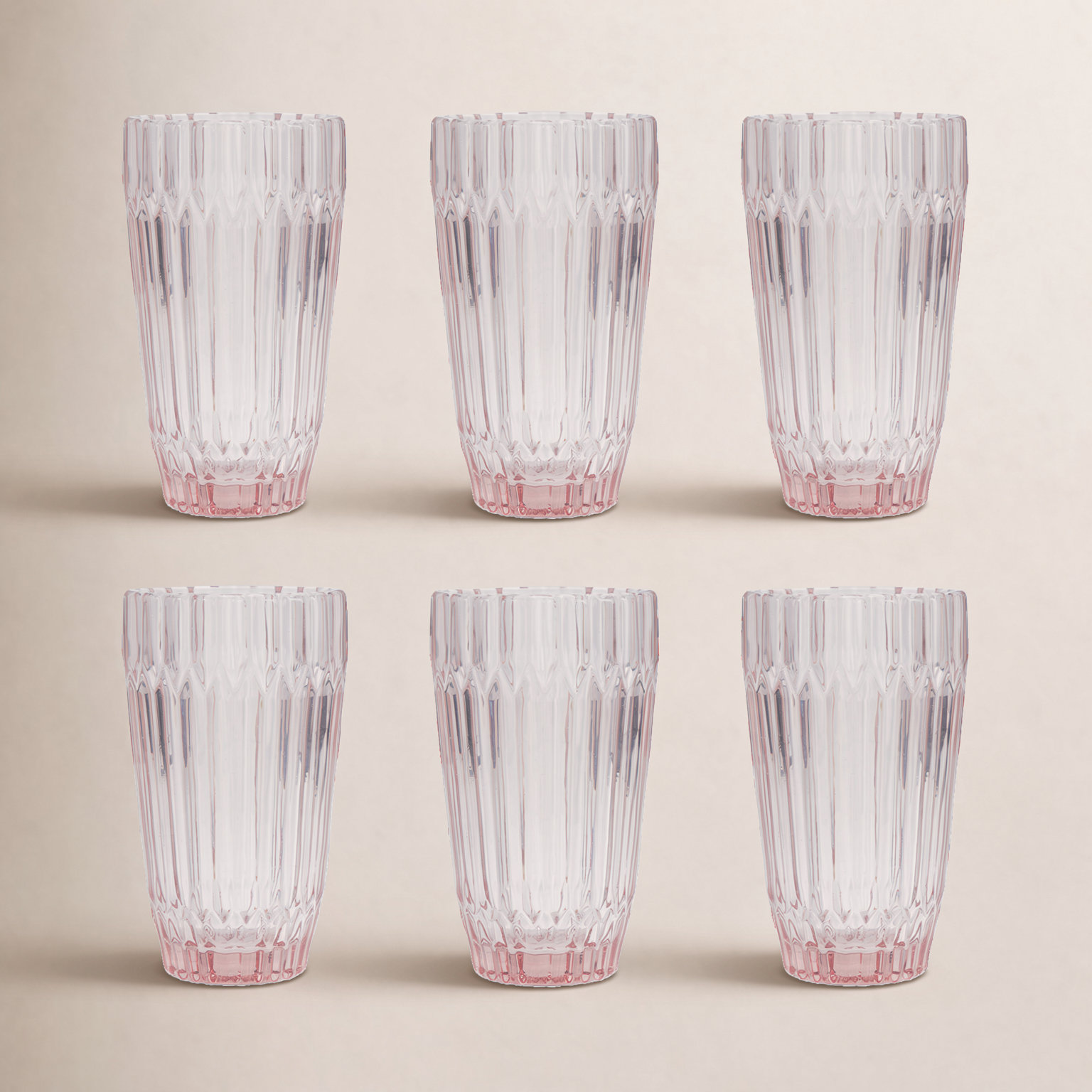 Fortessa Archie Beverage Glass (Set of 6), Pink