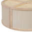 Table basse polyvalente en rotin de bois massif naturel clair pour espaces modernes