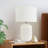  Gillermo 19.2in 1-light Farmhouse White Modern Ceramic Table Lamp With Linen Lampshade For Bedroom,living Room,nightstand