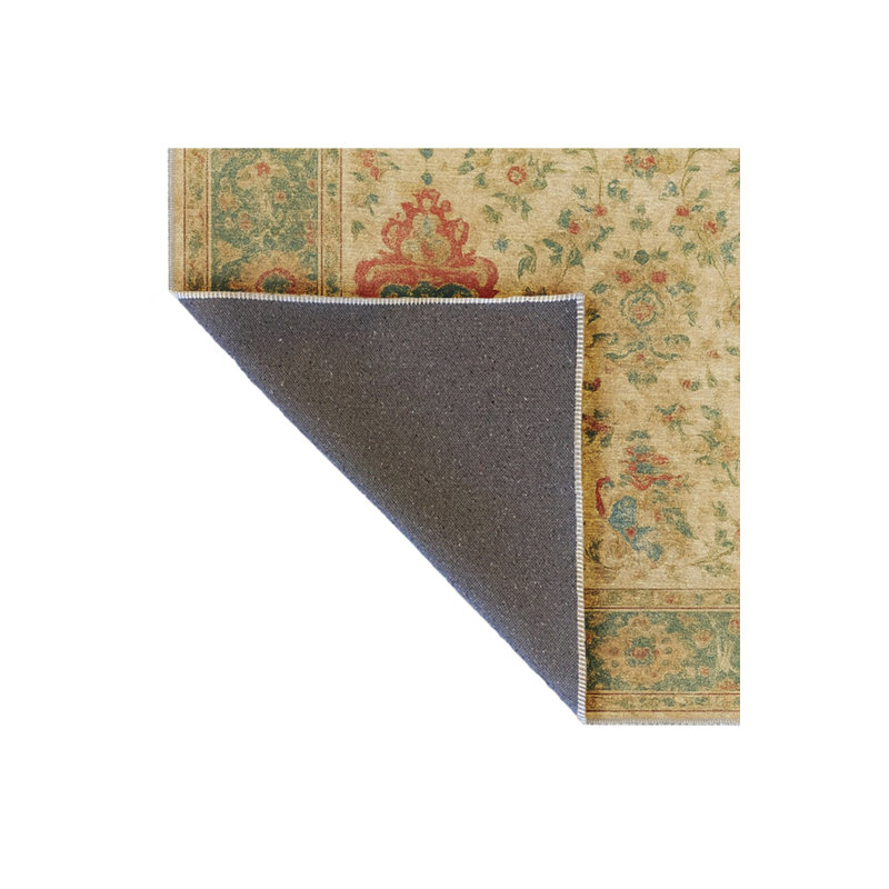 Tapis beige tissé traditionnel Mosso, 6'7" x 9'10"