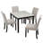 5-Piece Dining Set with Concrete-Effect Tabletop