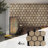 29"x23.8" 3D Hexagon DIY Acoustic Wall Paneling Natural Wood Veneer Decorative Soundproof (Set of 4)-101688652