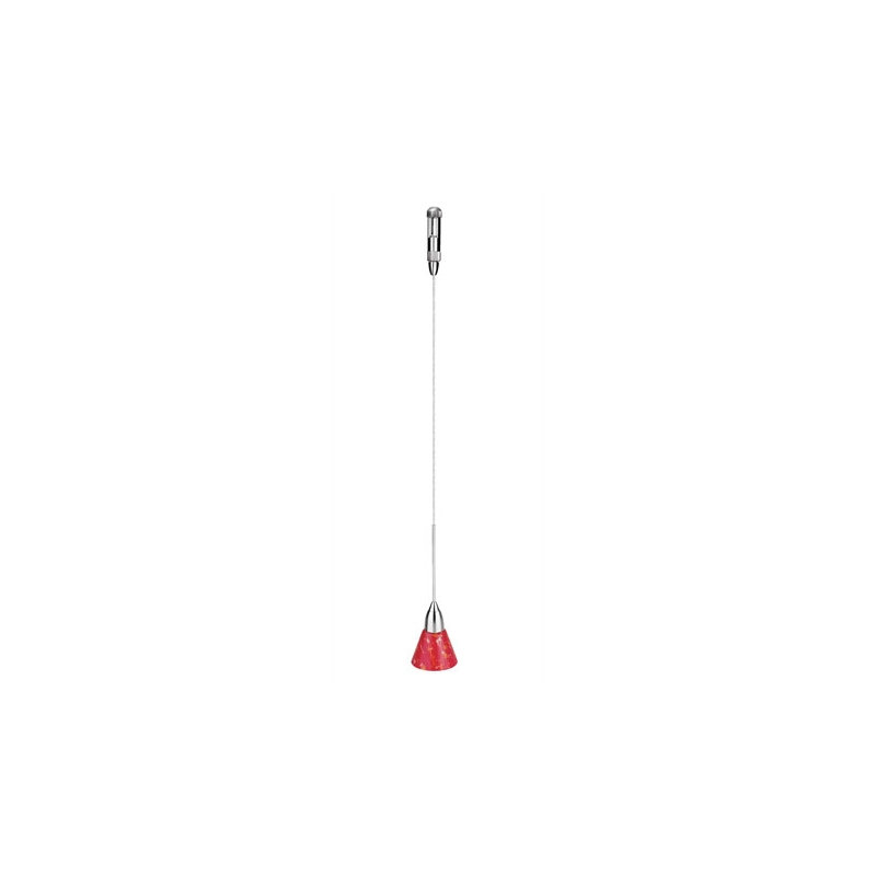 Mini-luminaire suspendu 1 lumière Sheereen, Rouge