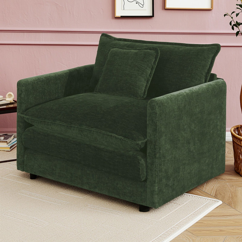 Fauteuil modulaire avec coussin décoratif, Green