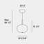 Ilargi - S/32 LED Dimmable Pendant - TRIAC/0-10V Dimmable - Dark Wood Rod - White Opal Matte Glass