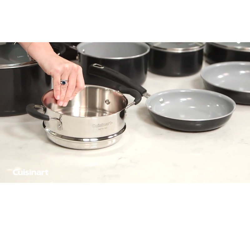 Cuisinart 11-Piece Black Non-Stick Aluminum Cookware Set