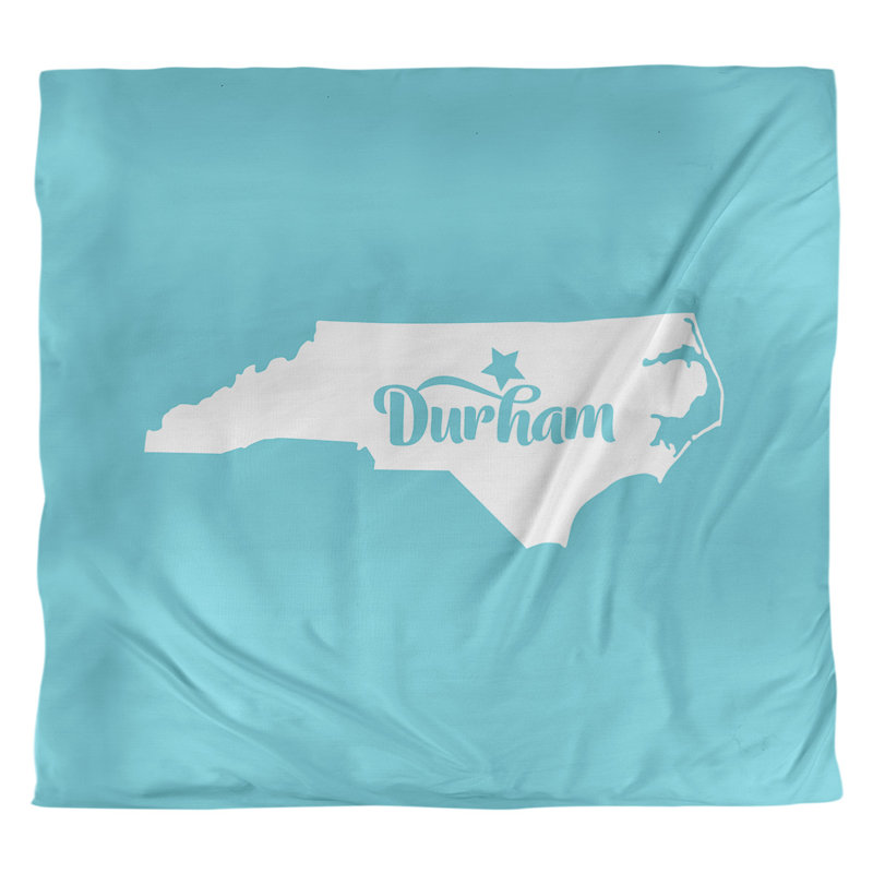 Housse de couette de caroline du nord durham, Polyester brossé, Housse de couette pour grand lit, Bleu sarcelle