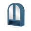 Wall Mounted Arched Cabinet With Mirrored Doors And Adjustable Shelves For Laundry Room, Bathroom, Kitchen