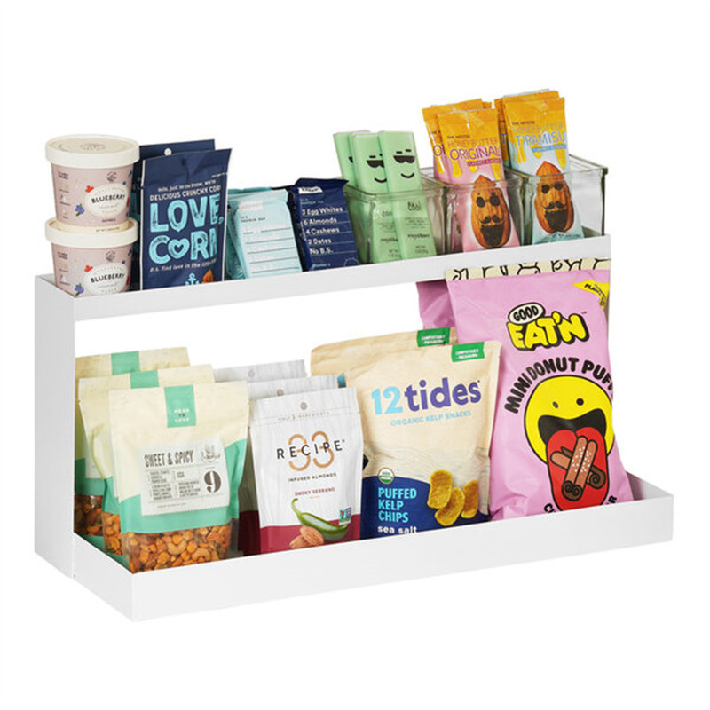 Comptoir de marchandise en métal à 2 niveaux 25 po x 10 po x 12 po Cal-Mil Juno 23420-2-15 WS-211123420215