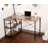 Kershner Home Office Desk with Bookshelf - 3-Tier Shelf Desk & Workstation