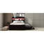 Lit plateforme simple TG avec grand rangement, tête de lit à DEL, charge, 2 tiroirs, lit gigogne, espace de rangement brun précieux, tête de lit et-608313929