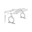 Bureau rectangulaire en bois manufacturé noir + brunâtre + acier Barenia +-1258553587