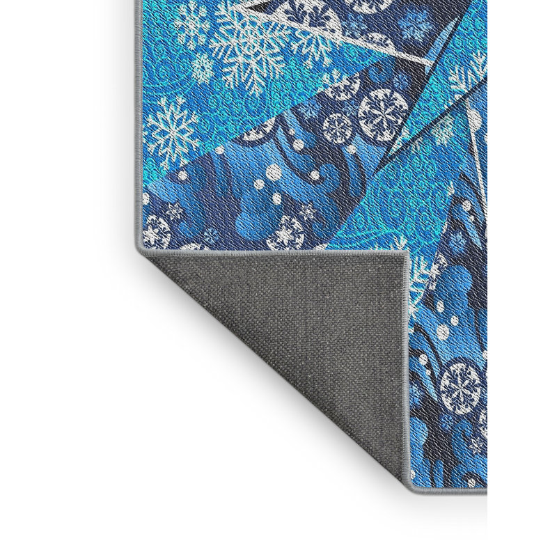 Tapis bleu / violet Riva, Rectangle 4 pi x 6 pi