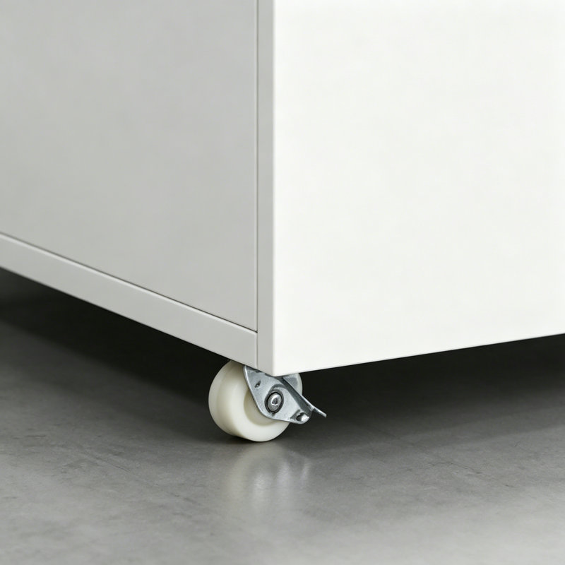 Classeur Laterrance, classeur à imprimante, classeur blanc, classeur à roulettes, avec 2 portes