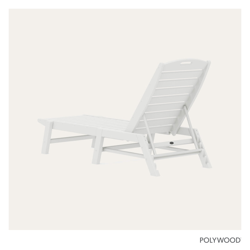 POLYWOOD Nautical Chaise, White