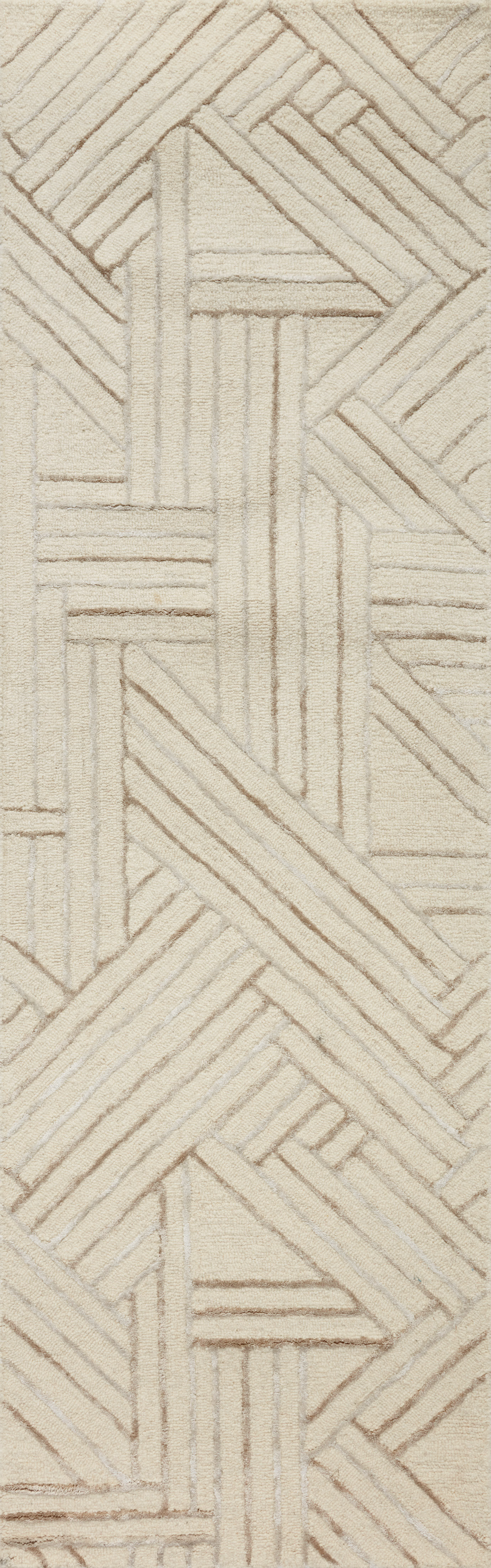 Ebern Designs Alecsandru Geometric Hand Tufted Wool Ivory Rug & Reviews ...