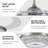 42'' Tarquinia 4 - Blade LED Ceiling Fan with Remote Control, Bluetooth and Speaker