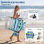 Chaise de plage 3-en-1 avec trou pour le visage, chaise de bronzage pliante avec repose-pieds réglable et poche de rangement